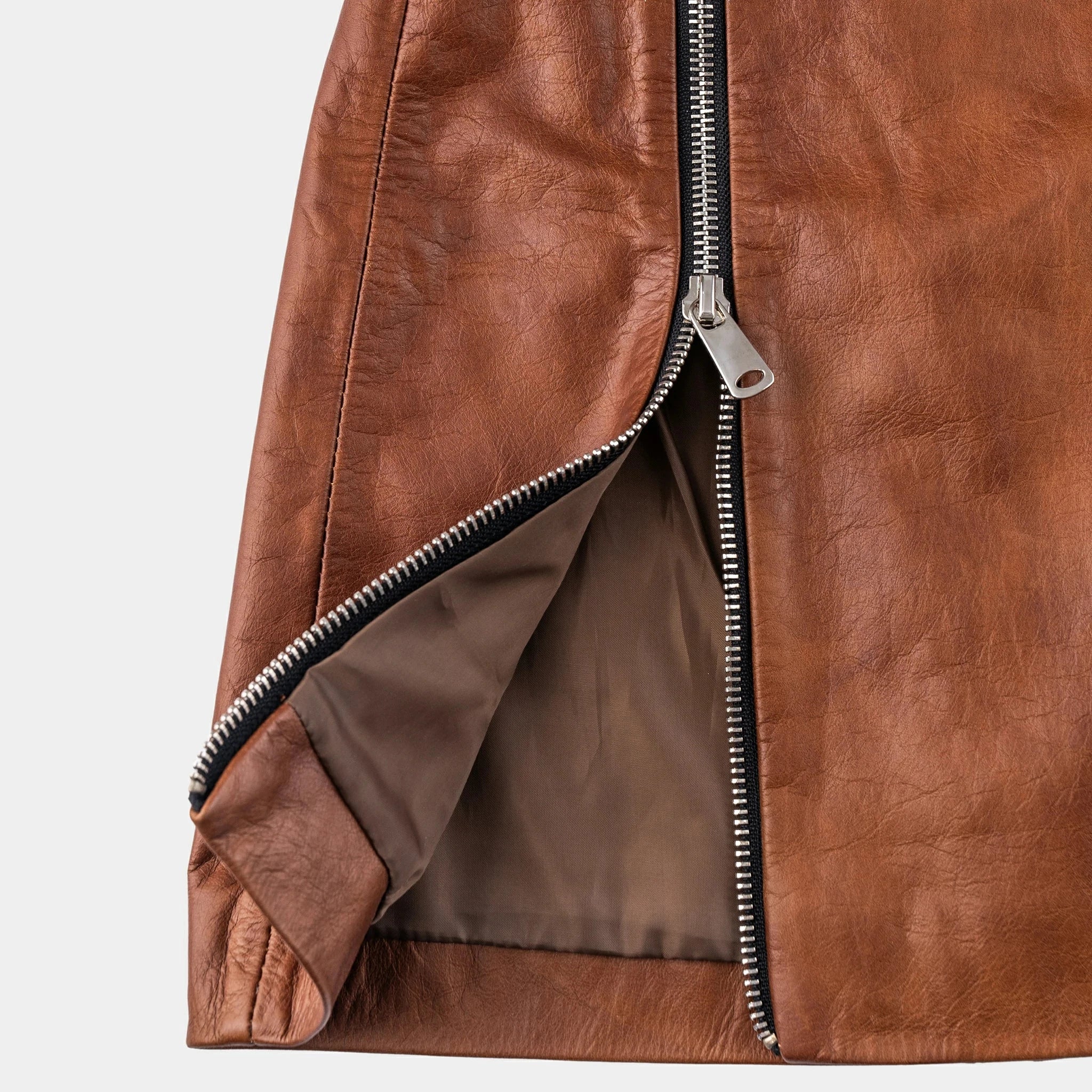 Double zipper mini skirt