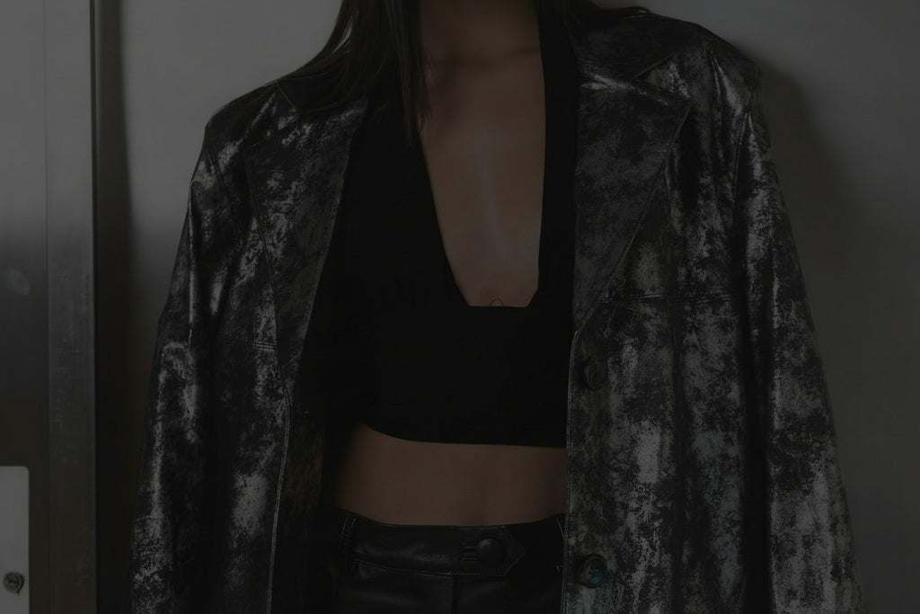 Silver Moltted Blazer