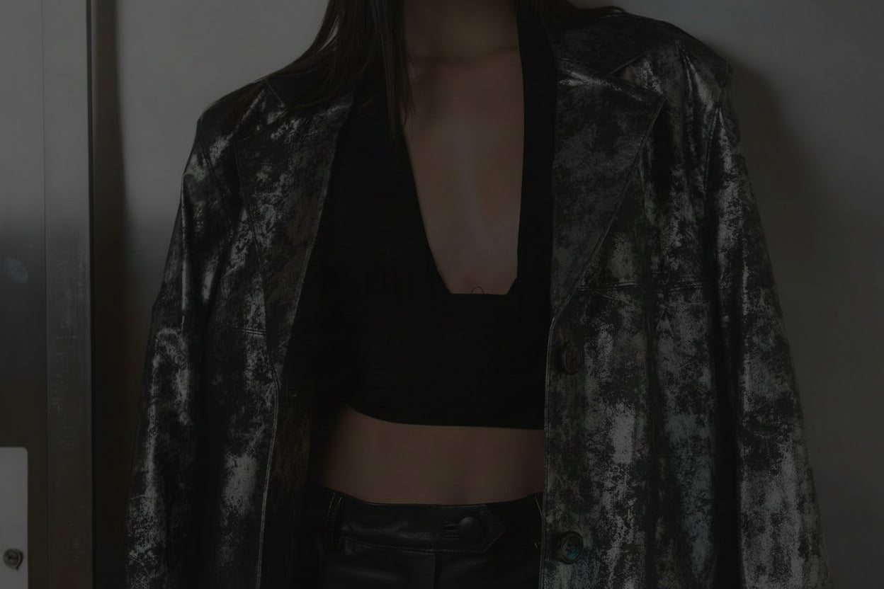 Silver Moltted Blazer