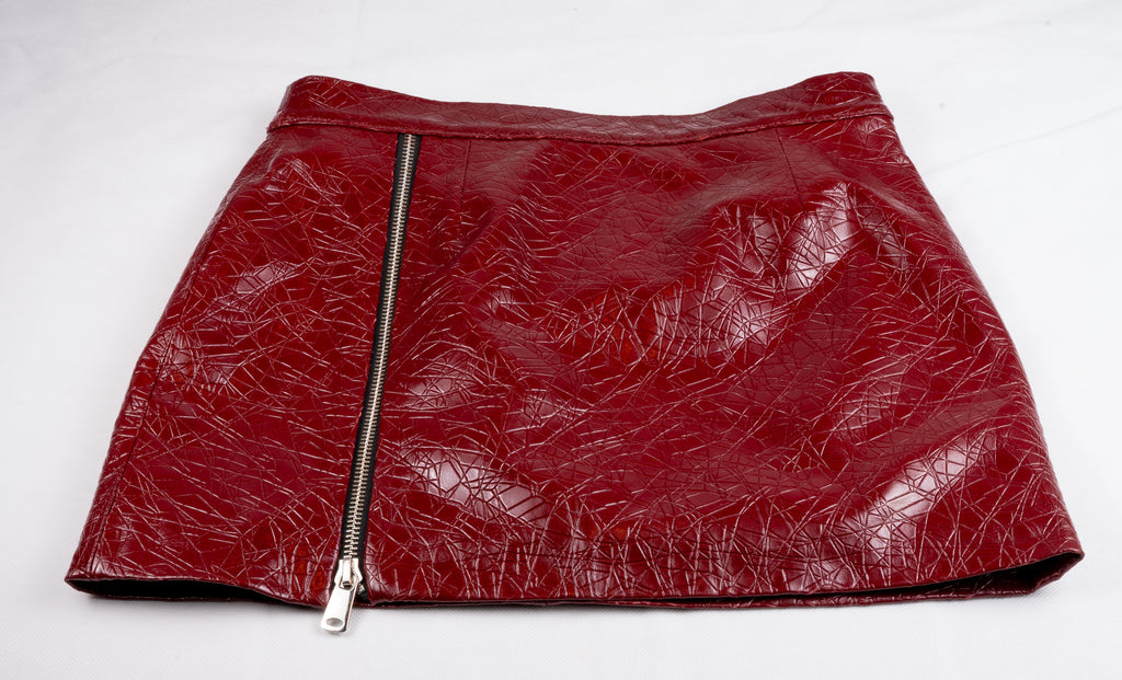 One zipper mini skirt